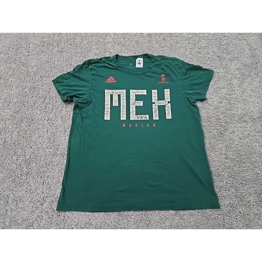 Mexico National Football Team T Shirt Mens XL FIFA World Cup Russia 2018 Adidas